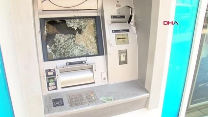 İSTANBUL-BAĞCILAR'DA İKİ BANKANIN BANKAMATİKLERİ KİMLİĞİ BELİRSİZ KİŞİLER TARAFINDAN KIRILDI
