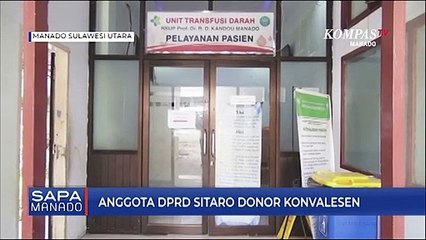 Anggota DPRD Sitaro Donor Konvalesen