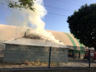 Ağrı'da yüksek gerilim hattında meydana gelen patlama yangına neden oldu