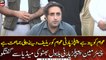 Sukkur: PPP Chairman Bilawal Bhutto talks to media