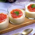 Panna cotta salée au parmesan et coulis de tomates