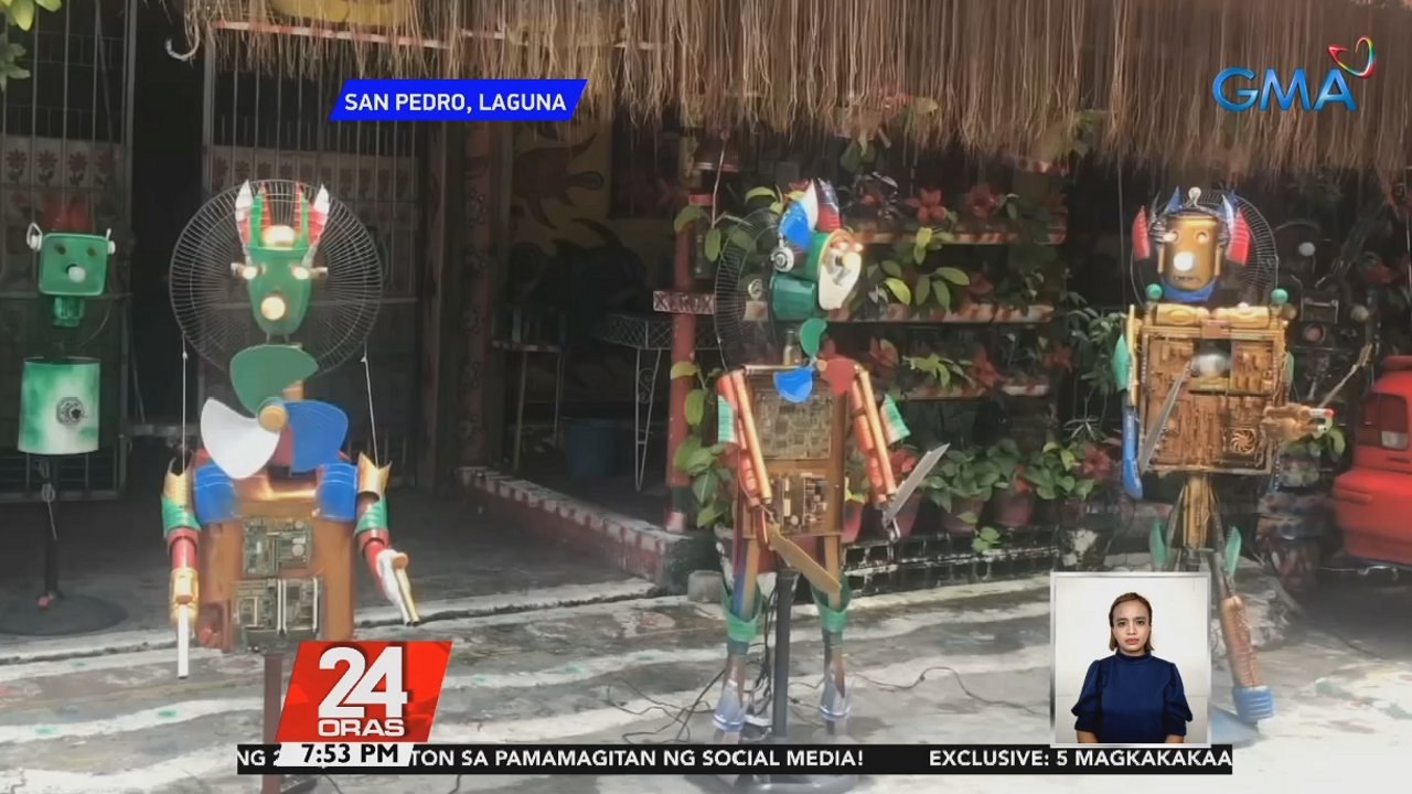 Paggawa ng mga robot gamit ang sari-saring abubot, pantanggal-inip ng isang lolo ngayong may pandemya | 24 Oras