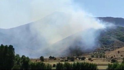 BİTLİS'TE İKİ AYRI NOKTADA ÖRTÜ YANGINI