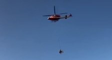 Catanzaro - Bovino scivola in un fossato: recuperato con elicottero dai Vigili del Fuoco (30.08.21)