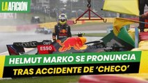 Helmut Marko se pronuncia tras accidente de Checo Pérez