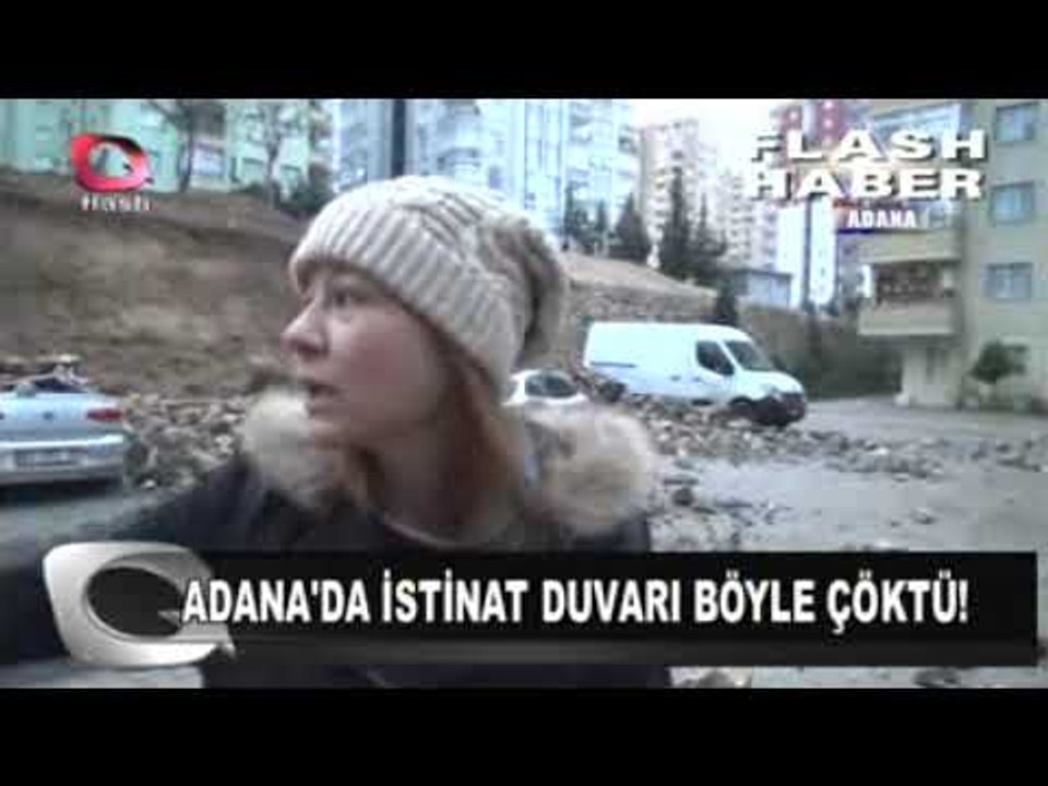 Adana'da İstinat Duvarı Çöktü
