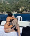 Kourtney Kardashian Wore a Gucci G-String Bikini While Making Out with Travis Barker on a Boat