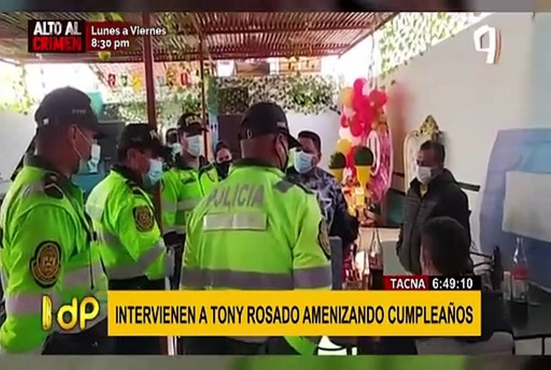 Tony Rosado es intervenido amenizando un cumpleaños en Tacna