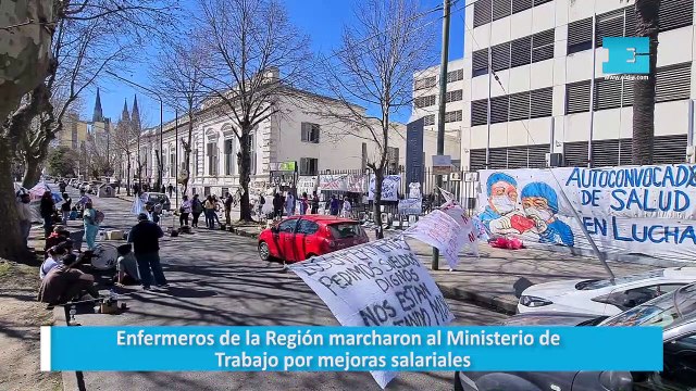 Enfermeros de la Región marcharon al Ministerio de Trabajo por mejoras salariales