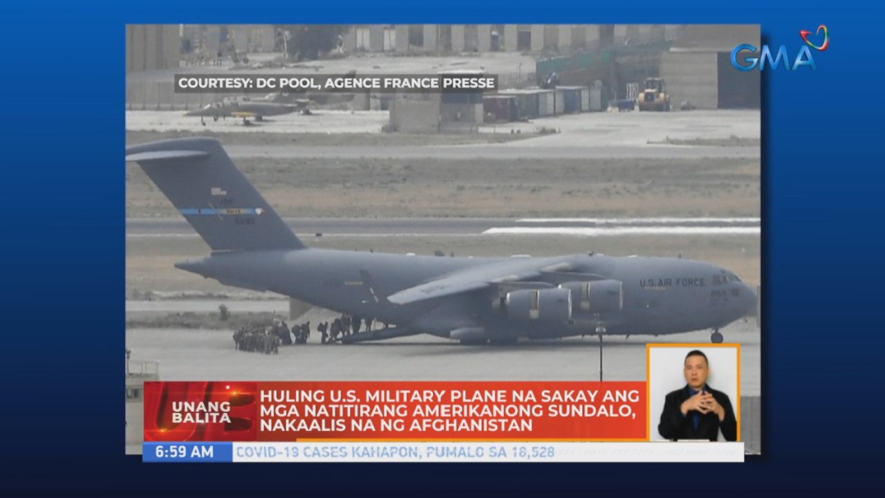 Huling U.S. military plane na sakay ang mga natitirang Amerikanong sundalo, nakaalis na ng Afghanistan | UB