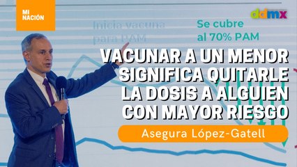 Vacunar a un menor significa quitarle la dosis a alguien con mayor riesgo, asegura López-Gatell