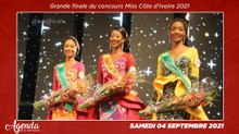 Agenda de la semaine du 30 Août au 05 Septembre 2021-Grande finale du concours Miss Côte d’Ivoire 2021