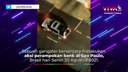 Aksi Gila  20 Perampok Bank di Brasil Pakai Bom