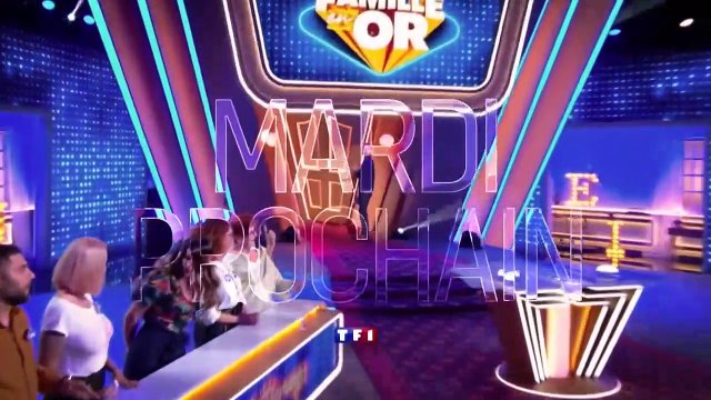 Bande-annonce d' Une famille en or sur TF1 présenté par Camille Combal