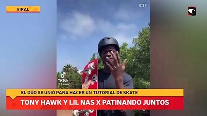 Tony Hawk Y Lil Nas X patinando juntos