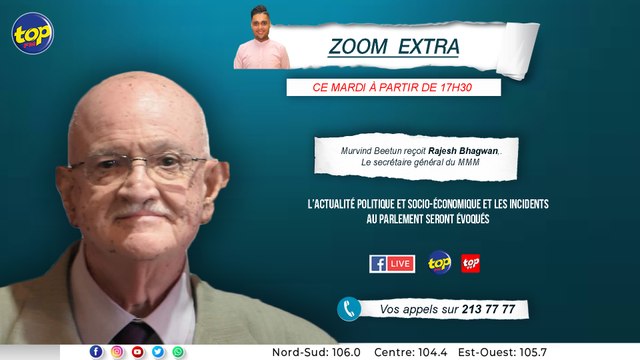 Zoom Extra: Murvind Beetun reçoit Rajesh Bhagwan pour l’interview Grand Format.
