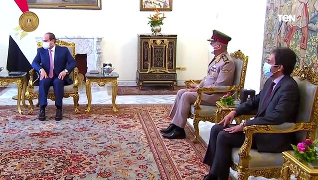 الرئيس عبد الفتاح السيسي يستقبل وزير دفاع كوريا الجنوبية
