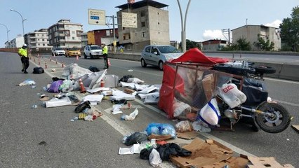 Samsun'da otomobil üç tekerli motosiklete çarptı: 1 yaralı