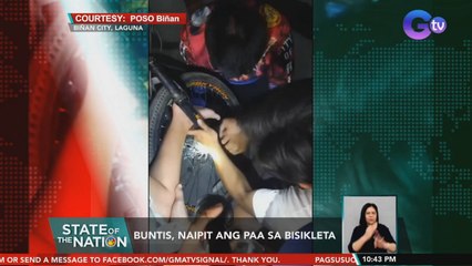 Buntis, naipit ang paa sa bisikleta | SONA