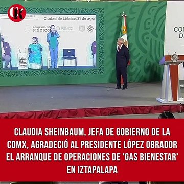 Claudia Sheinbaum, jefa de Gobierno de la CDMX, agradeció al presidente López Obrador el arranque de operaciones de 'Gas Bienestar' en Iztapalapa. Adelantó que la próxima alcaldía en donde iniciará la distribución será en Azcapotzalco.
