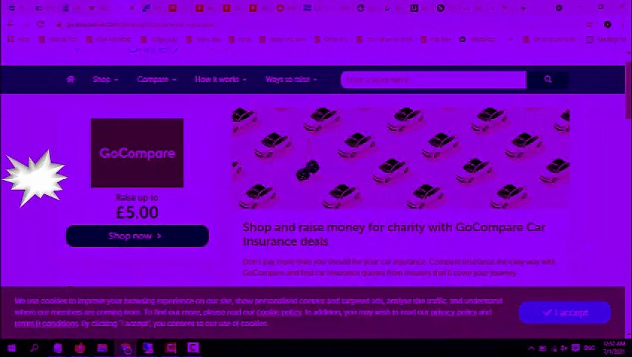 Shop and raise money for charity   with GoCompare Car Insurance deals