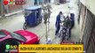 El Agustino: vecino frustra asalto a motorizado tras arrojar una bolsa de cemento a ladrones