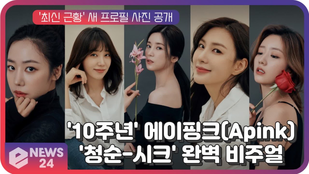 '10주년' 에이핑크(Apink), 청순-시크 오가는 완벽 비주얼 '최신 미모'