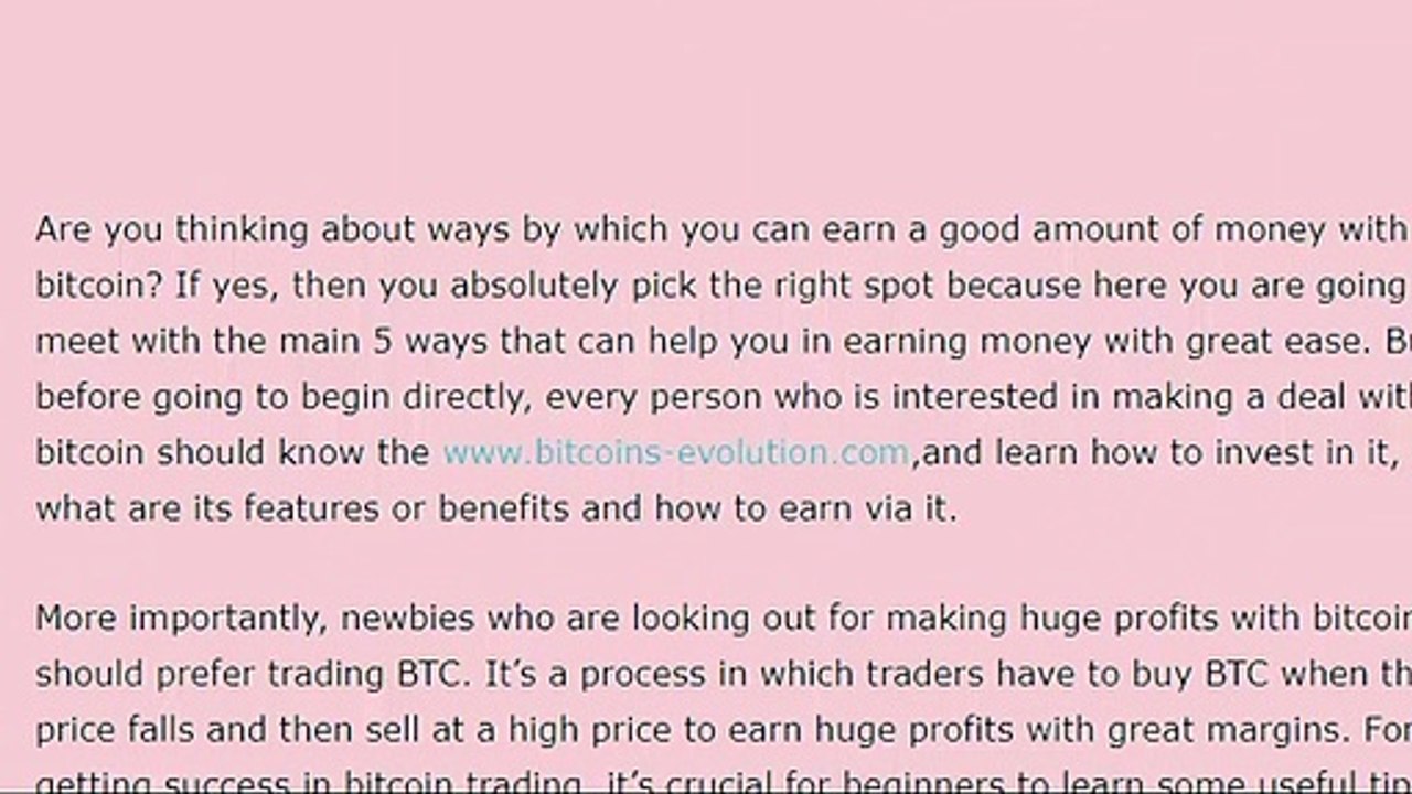 6 Methods to Make Good Money with Bitcoin  Methods to earn money with BTC