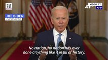 Biden calls US evacuation from Afghanistan 'extraordinary success'