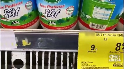 1 kg süt üreticide 3, markette 9 lira