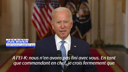 Biden prévient l'EI-K en Afghanistan: "Nous n'en avons pas fini avec vous"