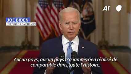 Biden loue "l'extraordinaire succès" de la mission d'évacuation d'Afghanistan