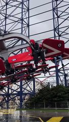 Blackpool Pleasure Beach visitor takes on Red Arrows Sky Force ride