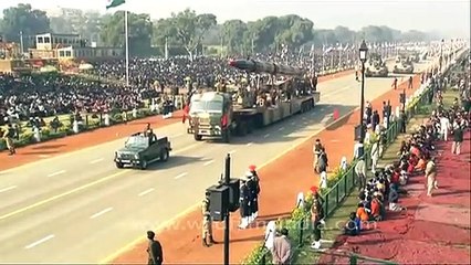 India's Agni missile & main battle tank Arjun on display