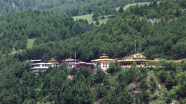 Monastery in the valley of Bumthang, Bhutan