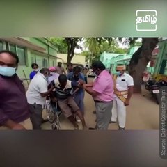 Theni Collector KV Muralidharan Rescued An Injured Man In A Road Accident