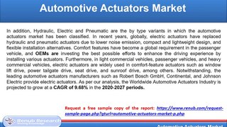 Automotive Actuators Market, By Application, Companies, Forecast By 2027