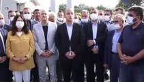 CHP ve İYİ Partili vekiller MKE çalışanları için fabrika önünde basın açıklaması yaptı