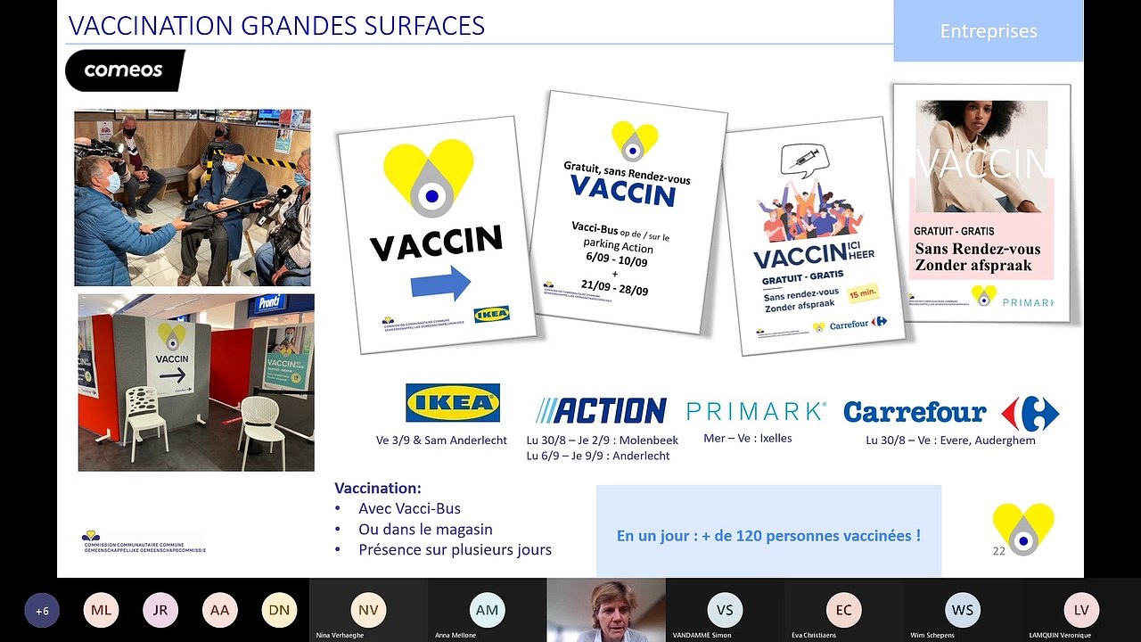 Situation épidémiologique et vaccinale à Bruxelles POINT PRESS - 31.08 2021