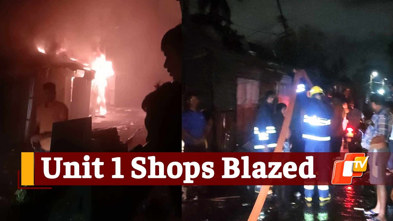 Several Shops Burnt To Ashes At Bhubaneswar's Unit-1 Market After Major Fire Breaks Out