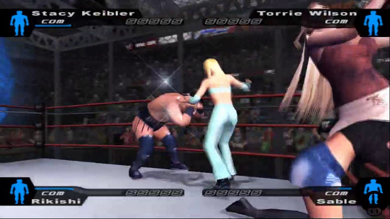 Here Comes the Pain Stacy Keibler vs Torrie Wilson vs Rikishi vs Sable