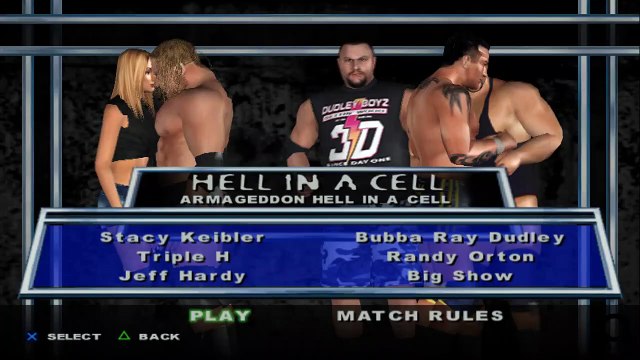 Here Comes the Pain Stacy Keibler vs Triple H vs Jeff Hardy vs Bubba Ray vs Randy Orton vs Big Show