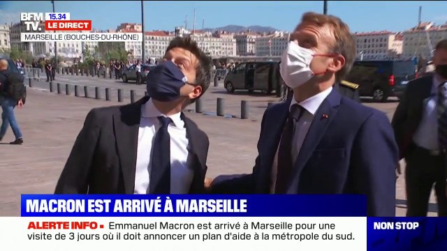 Macron démission : Emmanuel Macron arrive à Marseille sous les huées de quelques dizaines de personnes