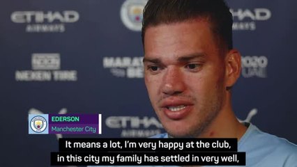 Tải video: Ederson aiming for more success after signing new City deal