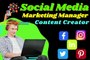 Social Media Manager and Qualified Content Creator -  Social Media Organic Growth Manager and Professional Content Creator - be your social media marketing manager and content designer - social media mark