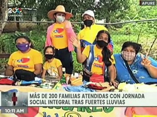 Apure | Familias afectadas por las lluvias reciben enseres y atención social e integral