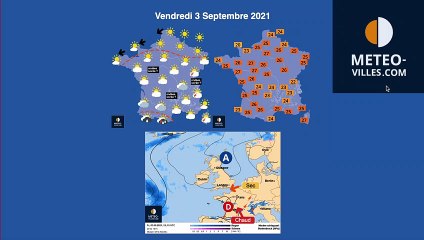 previsions meteo du mercredi 1er septembre 2021