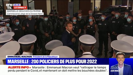 Emmanuel Macron annonce "un investissement de 150 millions d'euros" pour la police de Marseille (BFMTV)