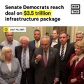 Senate Dems Reach Deal on $3.5T Infrastructure Package