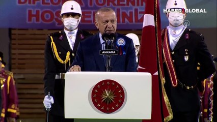 Cumhurbaşkanı Erdoğan subay ve astsubay mezuniyet töreninde konuşuyor